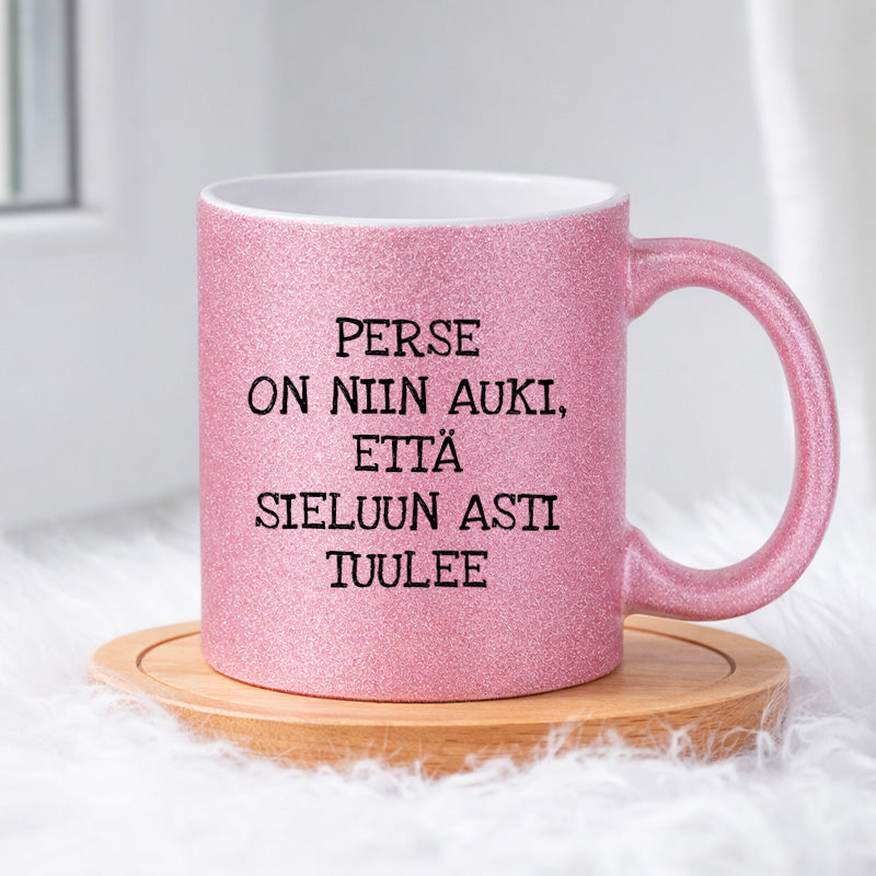 Perse on niin auki (0010) | Glittermuki 330ml