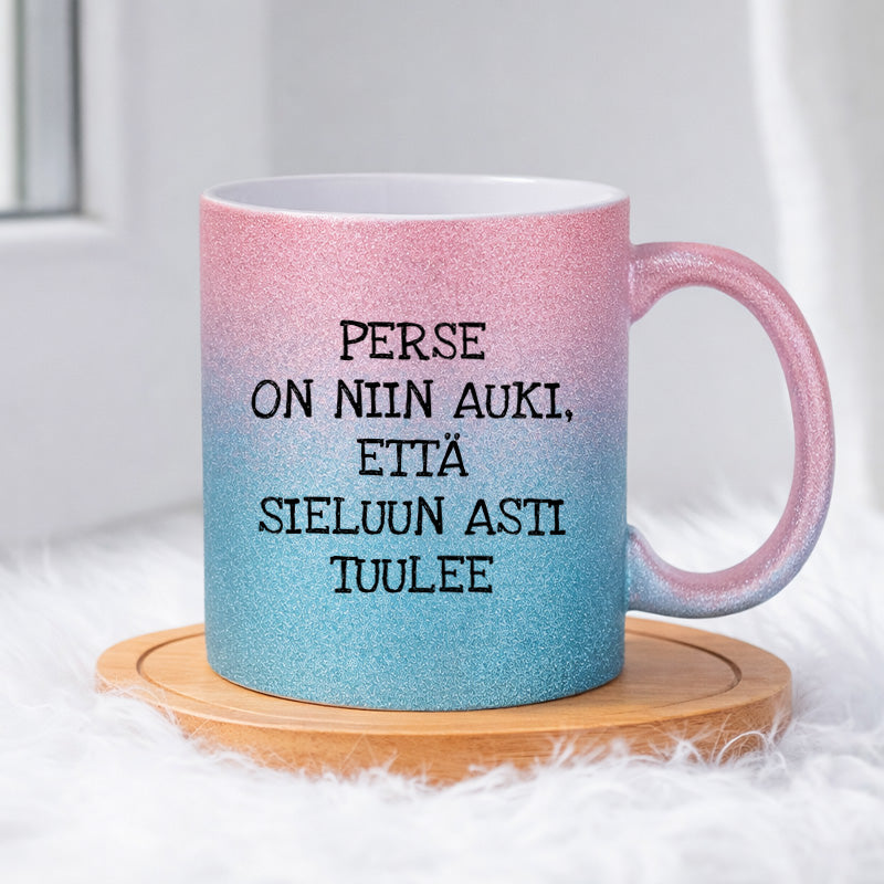 Perse on niin auki (0010) | Glittermuki 330ml
