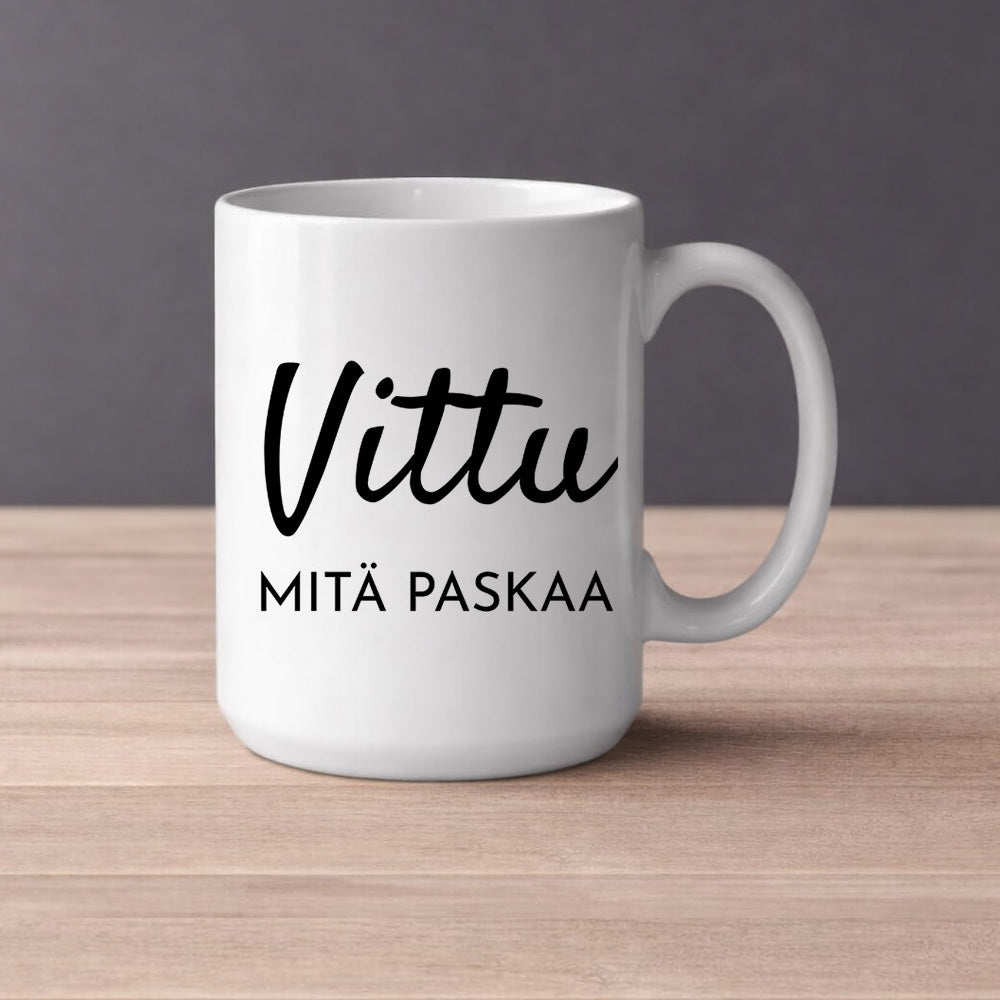 Perus - Vittu mitä paskaa | Kahvikuppi 440ml