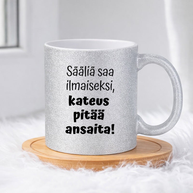Sääliä saa ilmaiseksi (0140) | Glittermuki 330ml