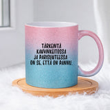 Tärkeintä kahvinkeitossa (0054) | Glittermuki 330ml