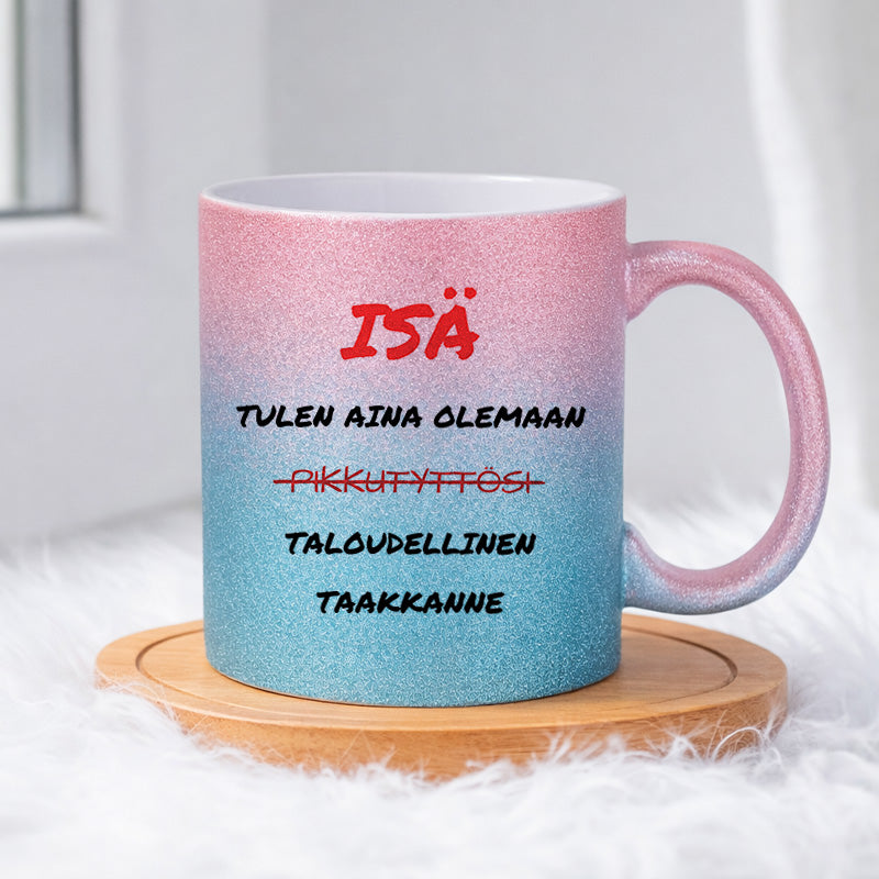 Tulen aina olemaan (0090) | Glittermuki 330ml