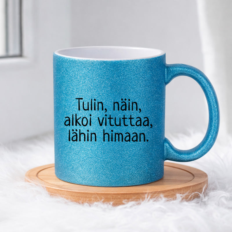 Tulin, näin, alkoi vituttaa (0227) | Glittermuki 330ml
