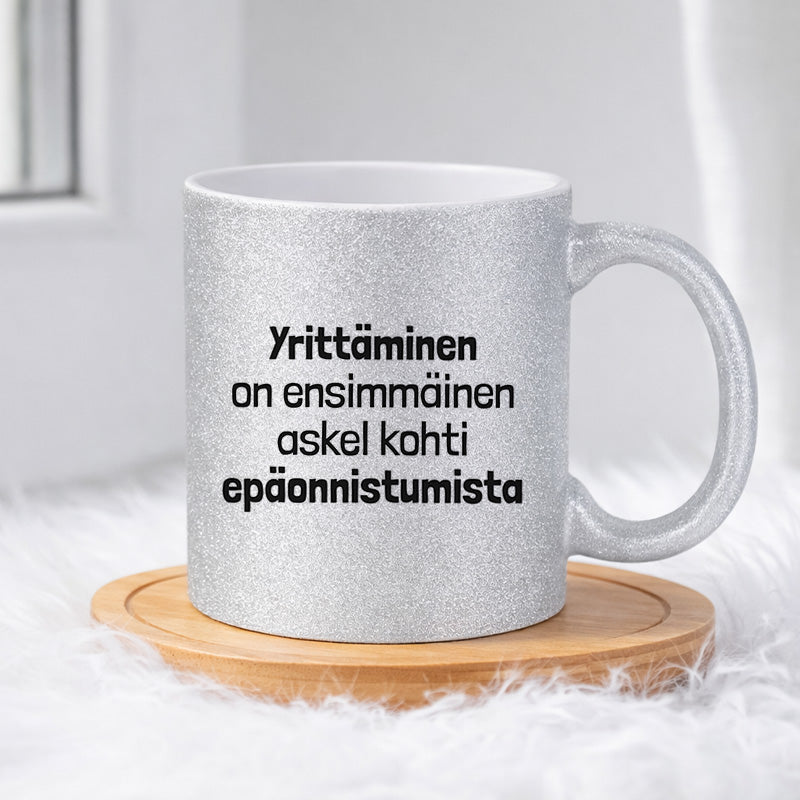 Turha edes yrittää (0032) | Glittermuki 330ml