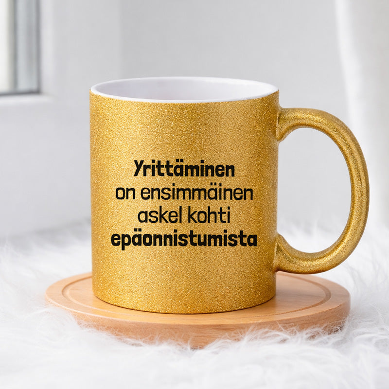 Turha edes yrittää (0032) | Glittermuki 330ml
