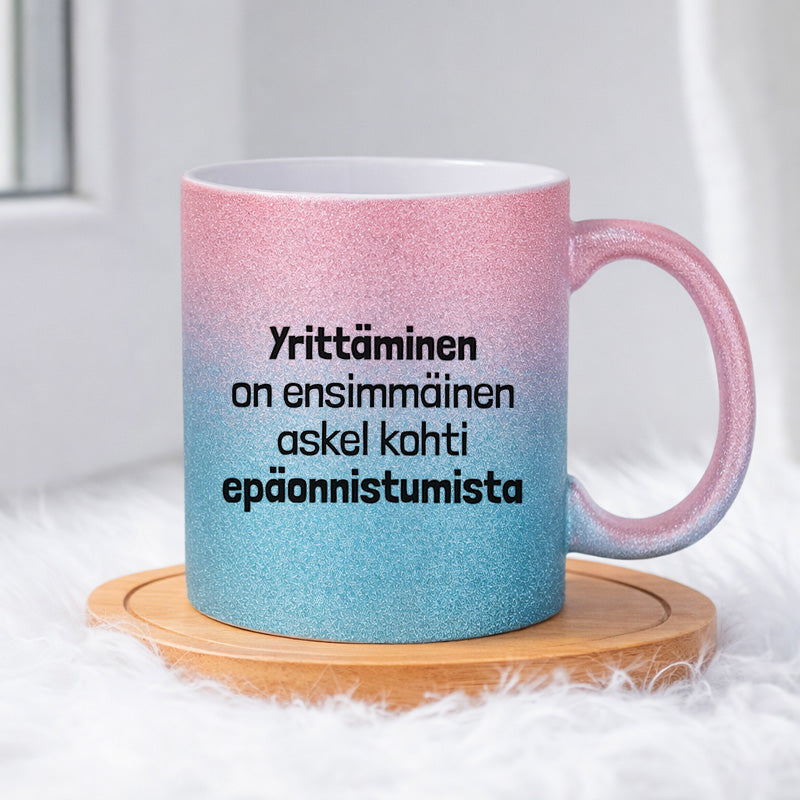 Turha edes yrittää (0032) | Glittermuki 330ml