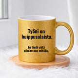 Työni on huippusalaista (0176)  | Glittermuki 330ml
