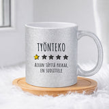 Työnteko 1/5 (0137)  | Glittermuki 330ml