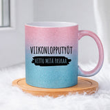 Viikonlopputyöt - Vittu mitä paskaa (0421) | Glittermuki 330ml