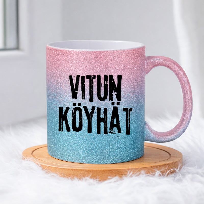 Vitun köyhät (0506) | Glittermuki 330ml