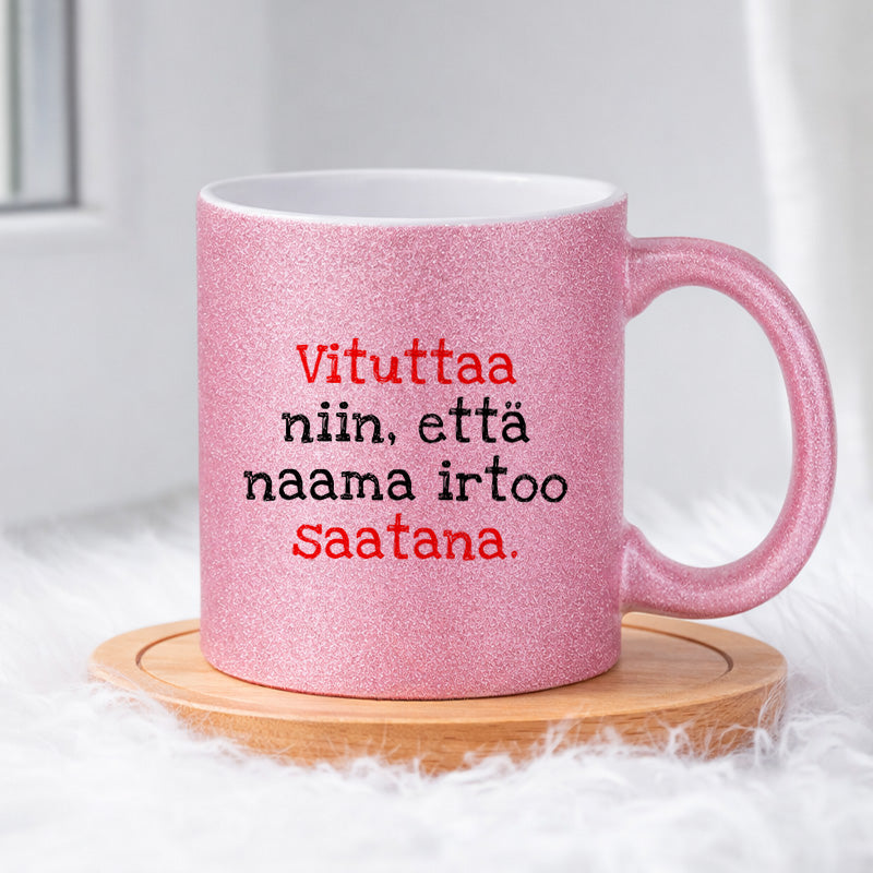 Vituttaa niin (0060) | Glittermuki 330ml