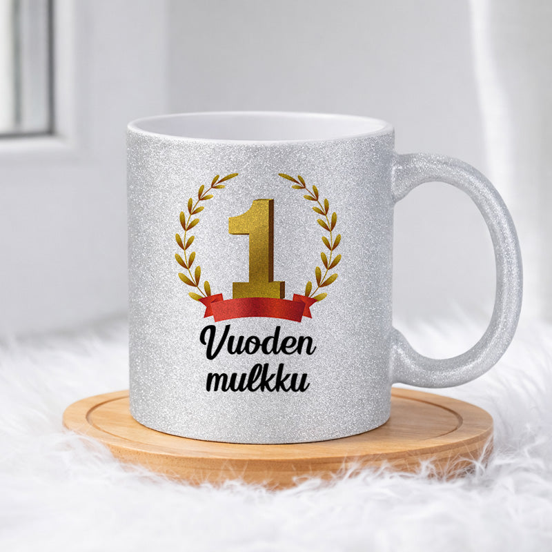 Vuoden mulkku (0354) | Glittermuki 330ml