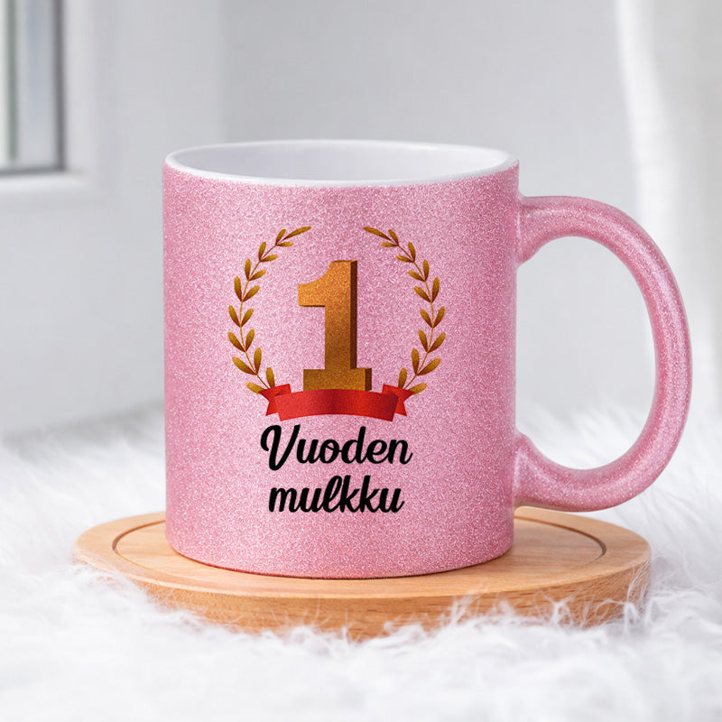 Vuoden mulkku (0354) | Glittermuki 330ml
