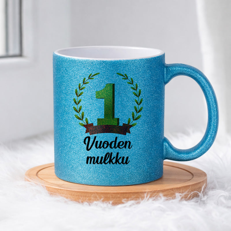 Vuoden mulkku (0354) | Glittermuki 330ml