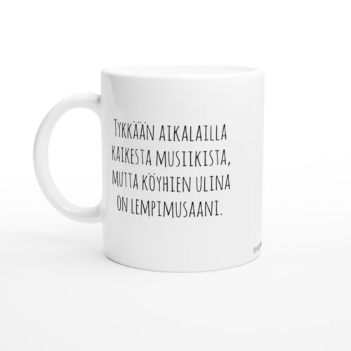 Tykkään aikalailla kaikesta musiikista | Kahvikuppi 330ml