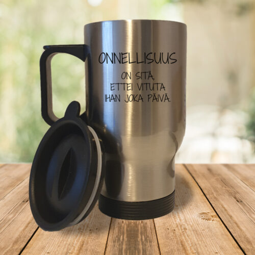 Onnellisuus on sitä, ettei vituta ihan joka päivä (0293) | Termosmuki 3,9dl - Image 2