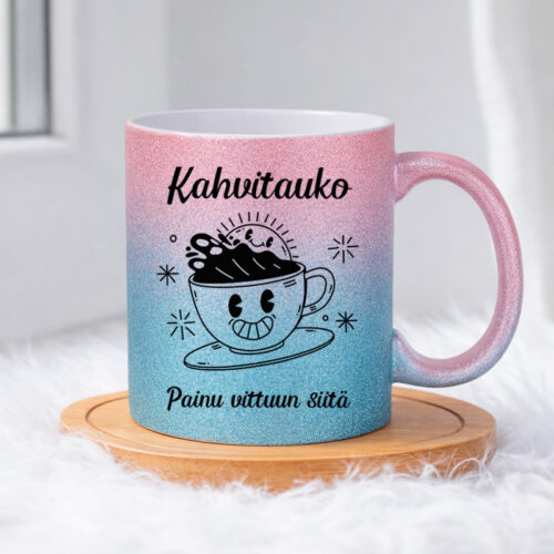 Kahvitauko - Painu vittuun siitä (0099)  | Glittermuki 330ml - Image 4