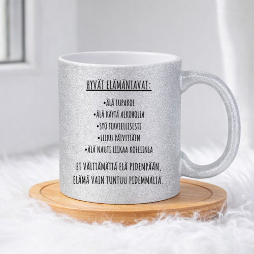 Hyvät elämäntavat (0240) | Glittermuki 330ml - Image 3