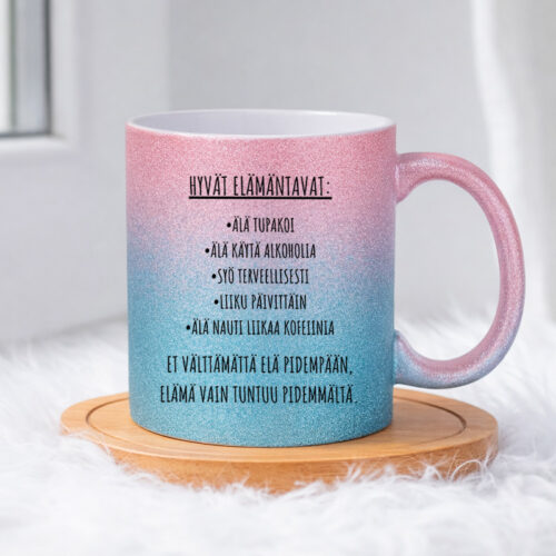 Hyvät elämäntavat (0240) | Glittermuki 330ml - Image 4