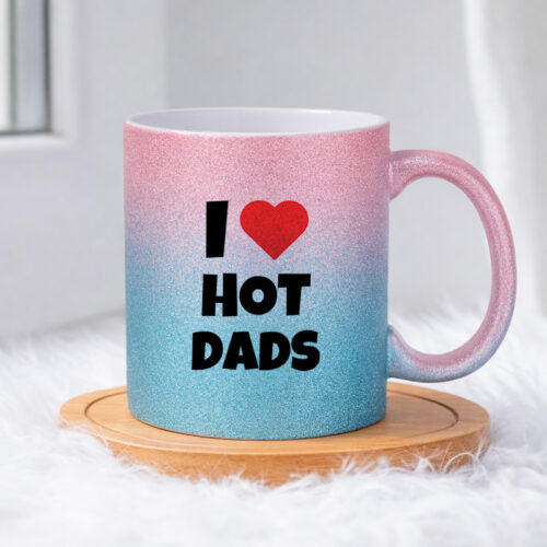 I LOVE HOT DADS (0436) | Glittermuki 330ml - Image 5