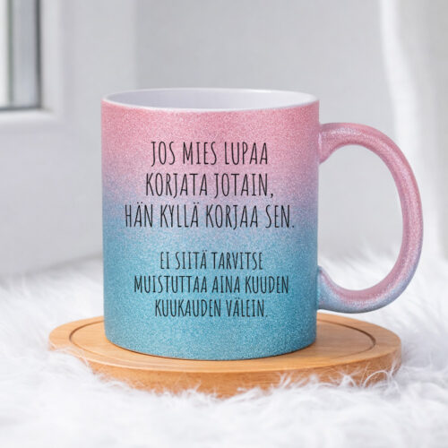 Jos mies lupaa (0086) | Glittermuki 330ml - Image 3