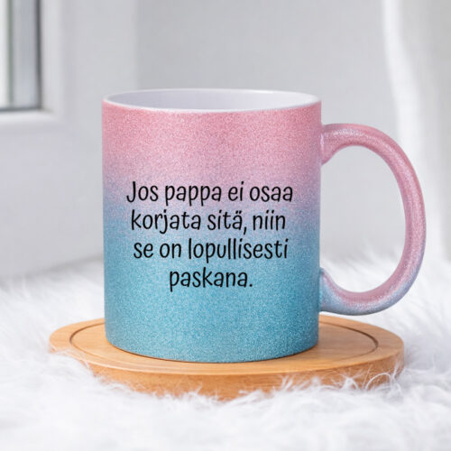 Jos pappa ei osaa korjata (0521 | Glittermuki 330ml - Image 5