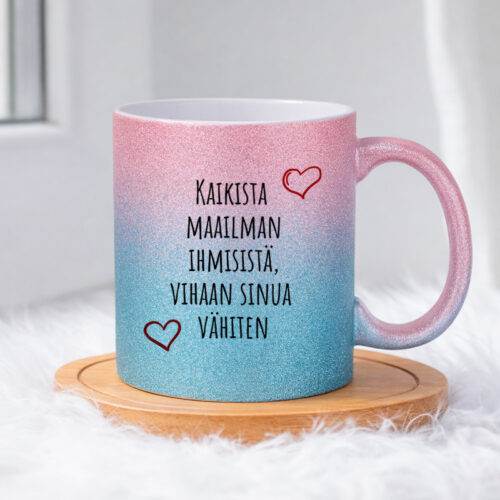 Kaikista maailman ihmisistä (0112) | Glittermuki 330ml - Image 5