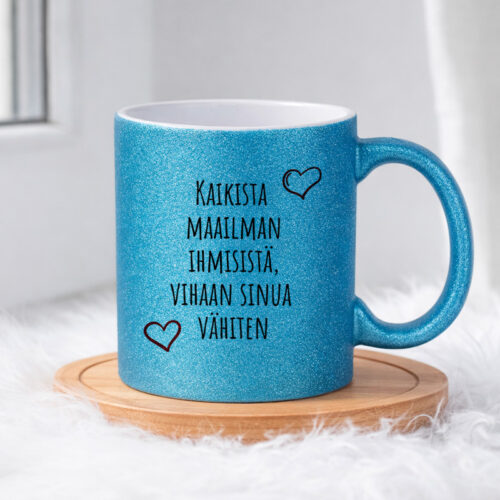 Kaikista maailman ihmisistä (0112) | Glittermuki 330ml - Image 4