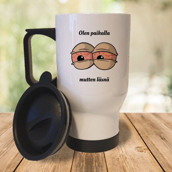 Olen paikalla mutten läsnä (0309) Termosmuki 3,9dl
