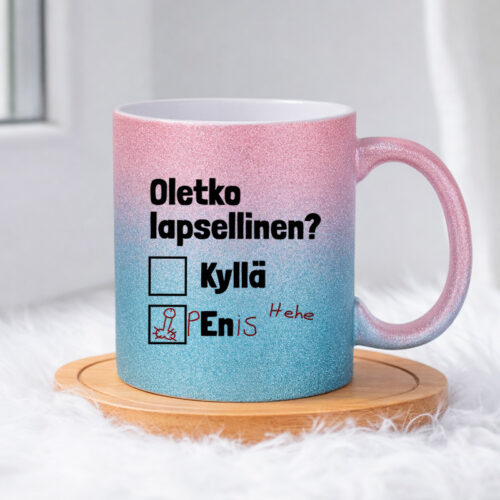 Oletko lapsellinen (0105) | Glittermuki 330ml - Image 5