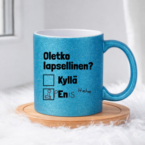 Oletko lapsellinen (0105) | Glittermuki 330ml - Image 4