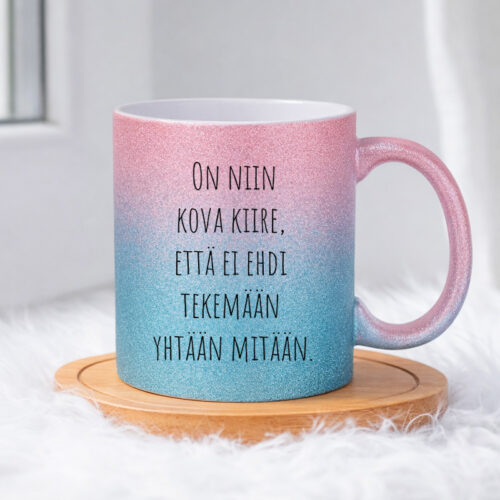 On niin kova kiire (0226) | Glittermuki 330ml - Image 5