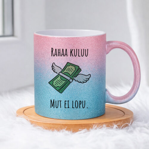 Rahaa kuluu, mut ei lopu (0250) | Glittermuki 330ml - Image 5