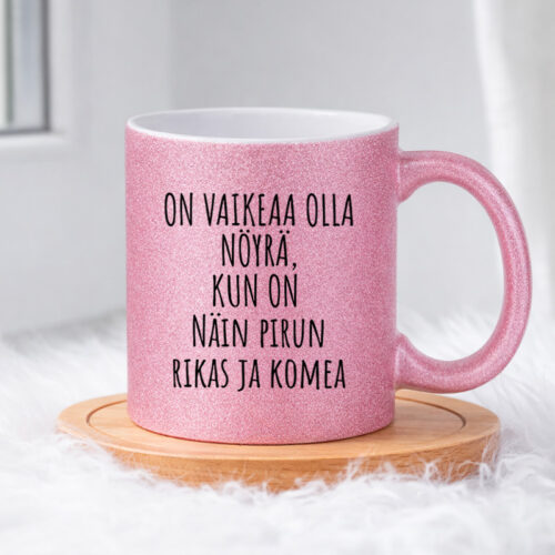 Rikas ja komea (0169) | Glittermuki 330ml