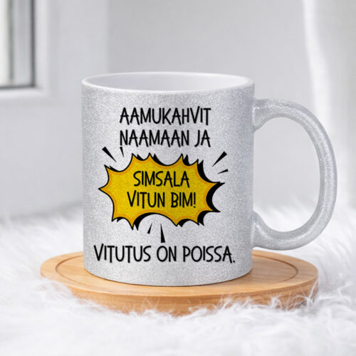 Simsala vitun bim (0330) | Glittermuki 330ml - Image 3