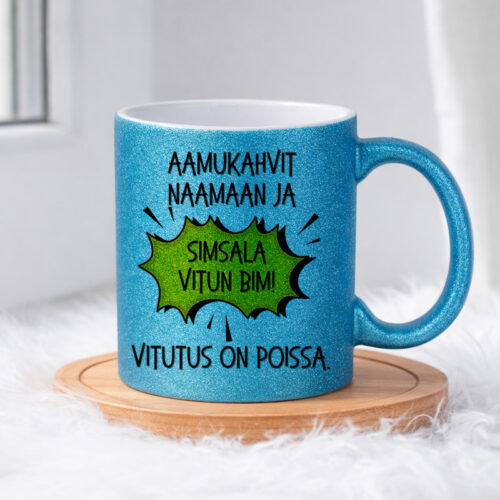 Simsala vitun bim (0330) | Glittermuki 330ml - Image 4
