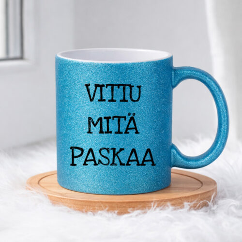 Vittu mitä paskaa (0017) | Glittermuki 330ml - Image 4