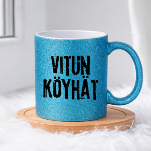 Vitun köyhät (0506) | Glittermuki 330ml - Image 4