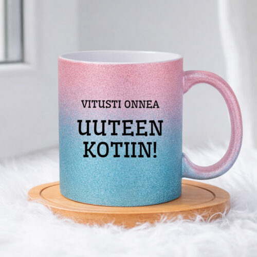 Vitusti onnea uuteen kotiin (0208) | Glittermuki 330ml - Image 5