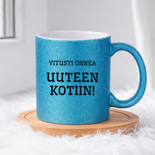 Vitusti onnea uuteen kotiin (0208) | Glittermuki 330ml - Image 4