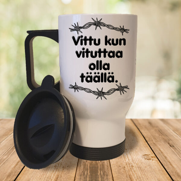 Vituttaa olla täällä (0009) Termosmuki 3,9dl