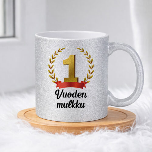 Vuoden mulkku (0354) | Glittermuki 330ml - Image 3