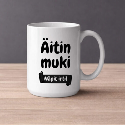 Äitin muki - Näpit irti (0368) | Kahvikuppi 440ml