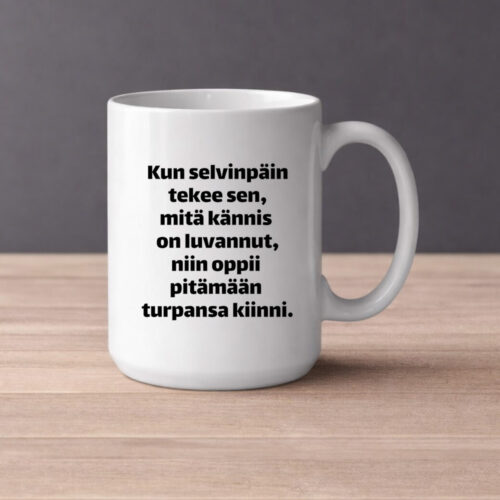 Kun selvinpäin tekee (0062) | Kahvikuppi 440ml
