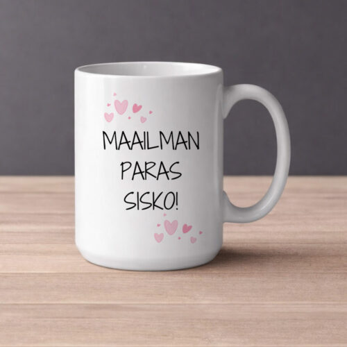 Maailman paras sisko! (0287) | Kahvikuppi 440ml