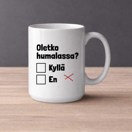 Oletko humalassa (0107) | Kahvikuppi 440ml